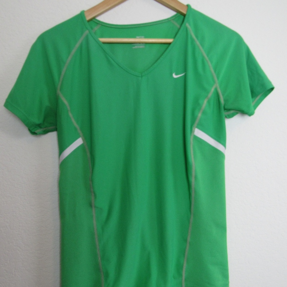 Nike green dry fit top, size large.  B